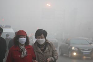 The northeastern city of Harbin was forced to close schools due to the heavy smog on October 22 [Getty Images]