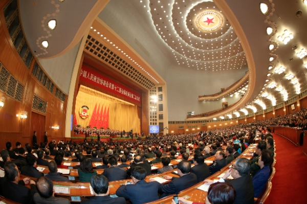 The second session of the 12th National Committee of the Chinese People's Political Consultative Conference (CPPCC), the national advisory body, opens at the Great Hall of the People in Beijing, capital of China, March 3, 2014 [Xinhua]