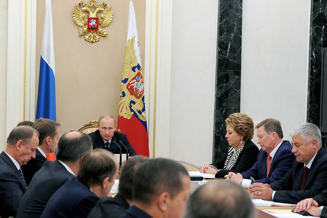 Putin at a Security Council meet in Moscow, Russia on 1st October 2014 [PPIO]