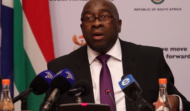 Finance Minister Nhlanhla Nene makes his first policy statement in Cape Town, South Africa on 22 October 2014 [TBP]