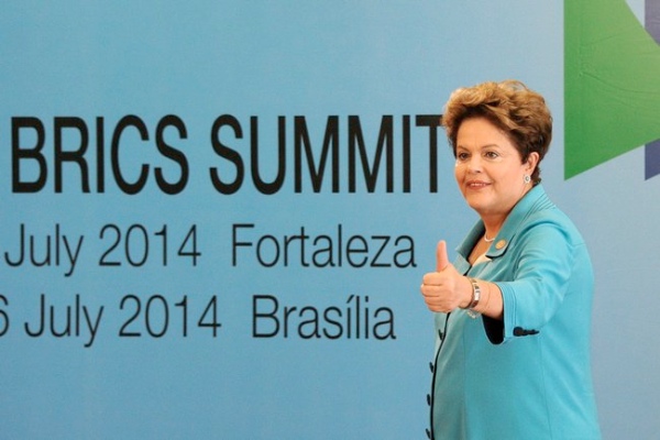 President of Brazil Dilma Rousseff at the BRICS Summit in Brazil where the five countries launched a $100 billion new development bank in July 2014 [PPIO]