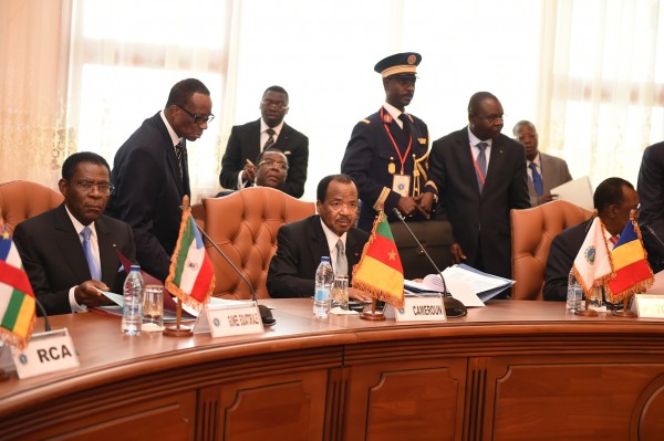 Cameroonian President Paul Biya, center, and other African leaders are receiving military assistance to combat Boko Haram [Xinhua]