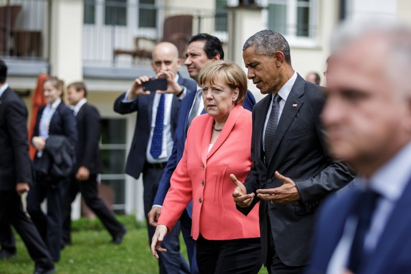At one point, relations between Merkel and Obama seemed to be tense, but that seemed to be a thing of the past at this week's G7 Summit in Germany [Xinhua]