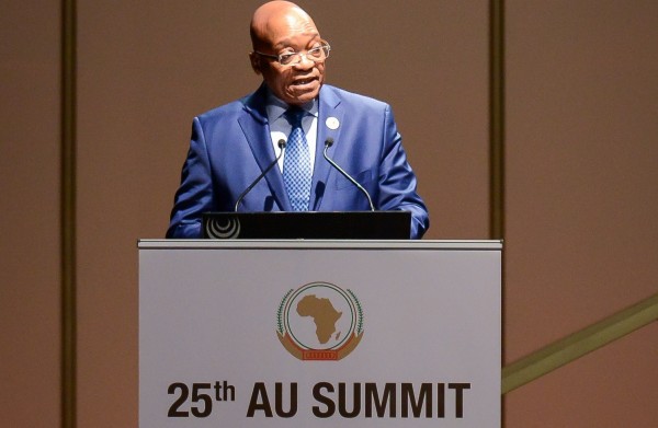 South African President Jacob Zuma is in an untenable situation regarding the status of Sudanese leader Omar al-Bashir at the 25th AUC Summit in Johannesburg [Xinhua]