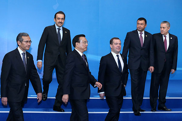 During the two-day meeting, Chinese Premier Li Keqiang and Russian Prime Minister Dmitry Medvedev along with other heads of government from the SCO members will discuss matters related to "trade and investment" [Xinhua]