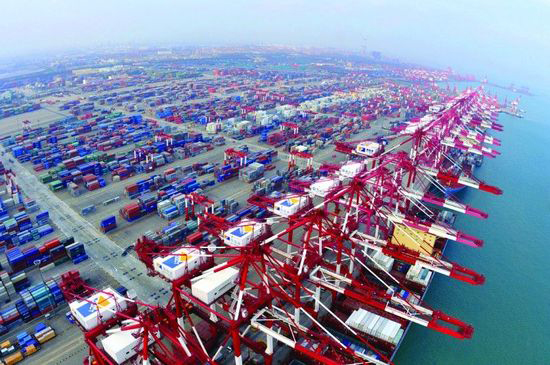 The port will have 23 docks capable of processing 6.5 million 20-foot containers and 26 million tons of goods per year [Xinhua]