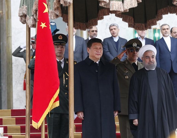 Chinese President Xi Jinping held talks with the top Iranian leadership including  President Hassan Rouhani in Tehran, Iran on 23 January 2016 [Xinhua]