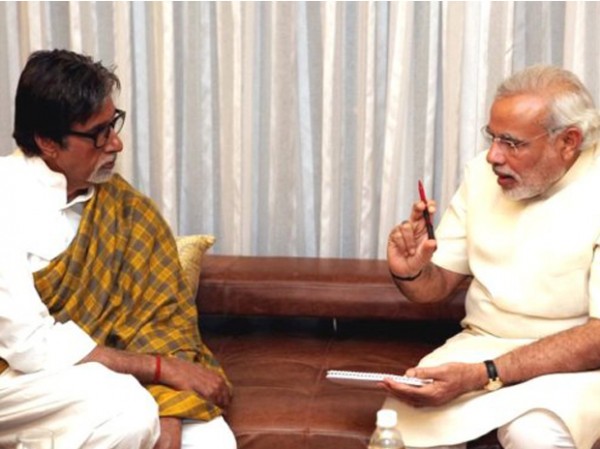 File photo: Indian Prime Minister Narendra Modi with Indian film star Amitabh Bachchan. Bachchan is named in the "Panama Papers" leak [Image: narendramodi.in]