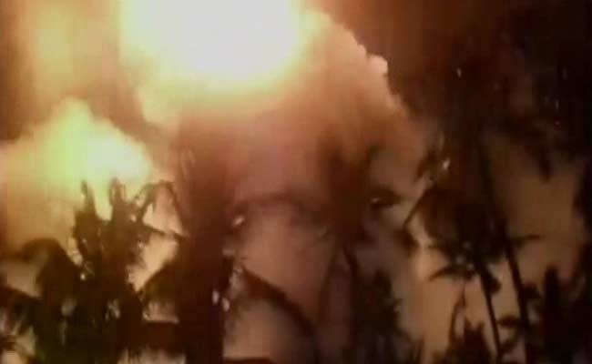The fire took place at around 3.30 am this morning [Image: TV grab, NDTV]