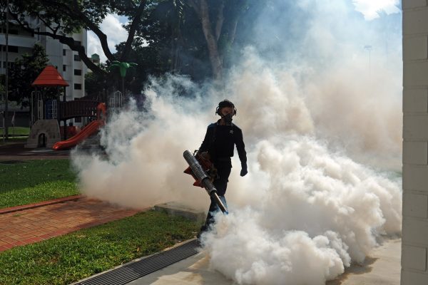 The Ministry of Health in Singapore has been spraying insecticide in residential areas as the number of locally transmitted Zika cases increase [Xinhua]